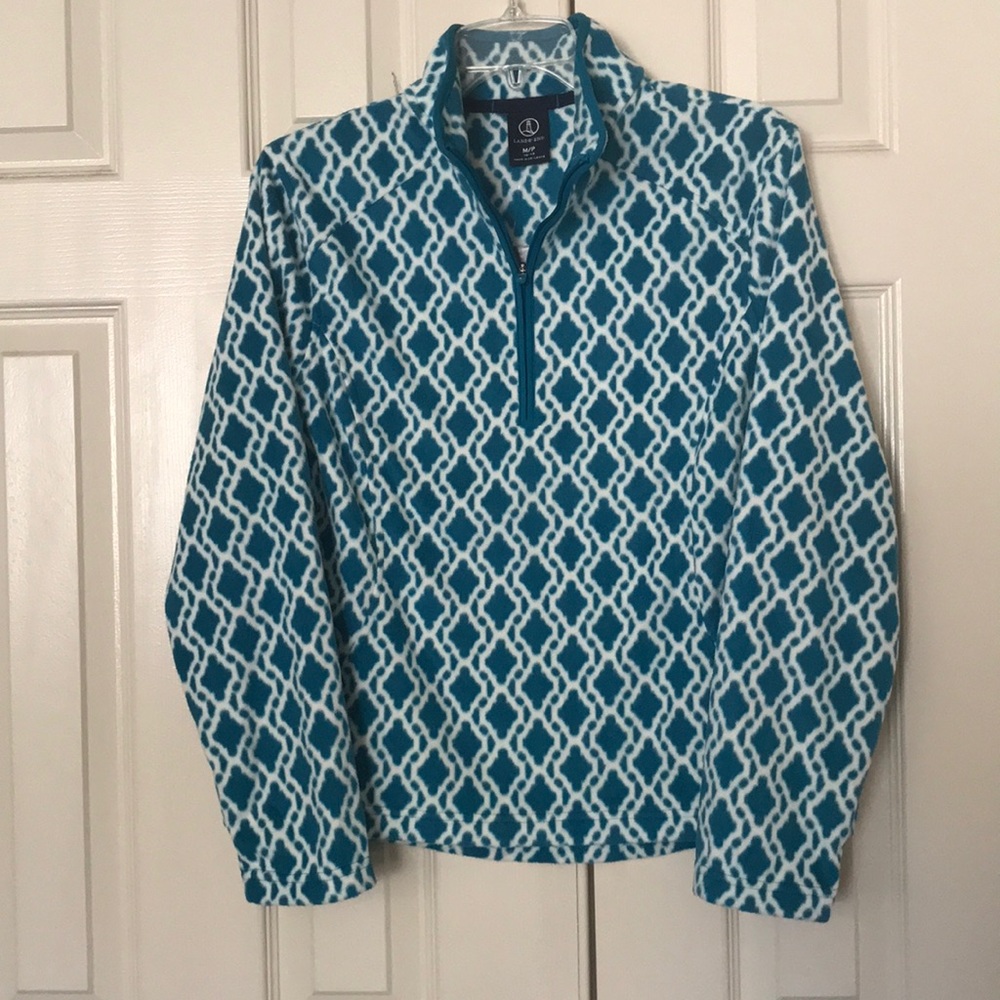 Teal Mosaic Lands’ End Fleece